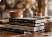Libros sobre una mesa